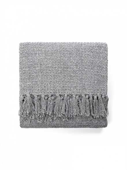 Покрывало DeNASTIA вафельное меланж 200x220 хб100% серый Индия