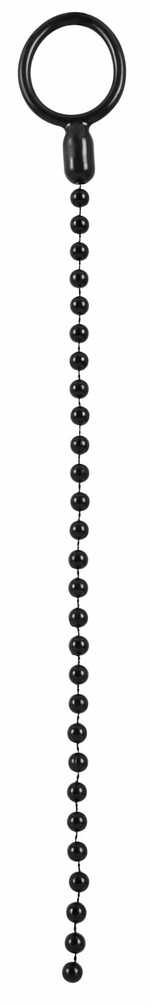 Эрекционное кольцо с цепочкой для стимуляции ягодиц (Цвет: черный)