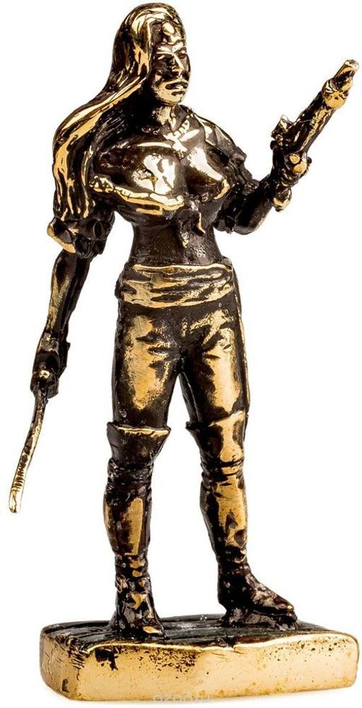 Фигурка Пираты &quot;Мэри Рид&quot; латунь. Игрушка литая металлическая 54 мм (1:32)