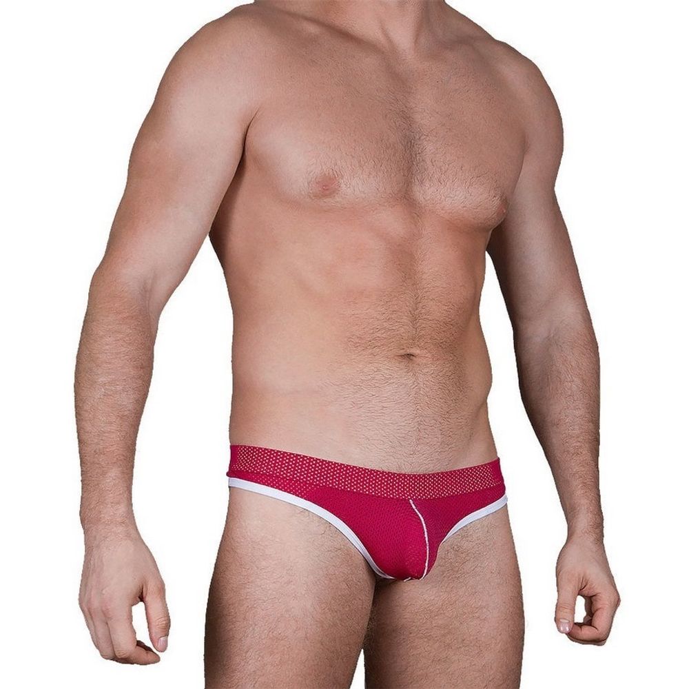 Мужские трусы стринги розовые Sesmik Active