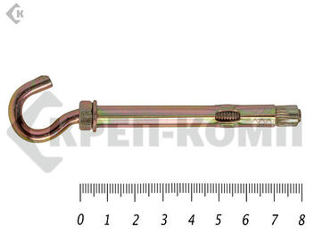 Анкер с крюком м6 8х 80 (5шт)