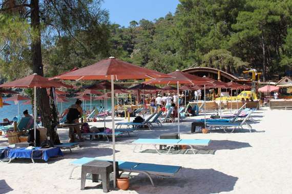 Зонт пляжный профессиональный Kiwi Clips, Ø200 см, бежевый