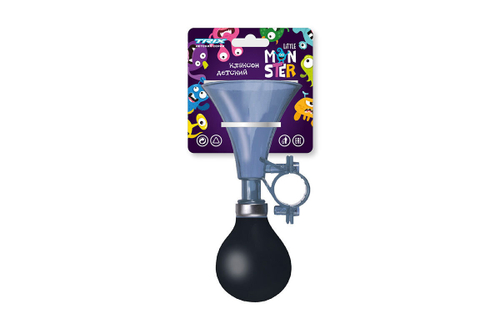 Клаксон TRIX Little Monster детский, один рожок, пластик-резина, прозрачный-фиолетовый