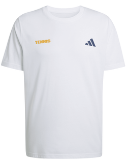 Мужская теннисная футболка Adidas Hot Egg Graphic - white