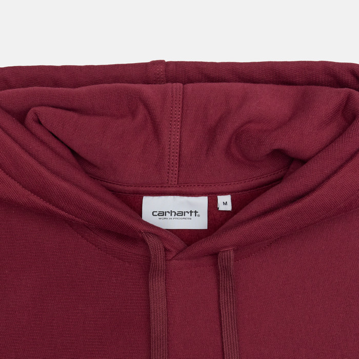 Толстовка мужская Carhartt WIP Hooded American Script артикул:I028279_malbec - купить в магазине Дайс