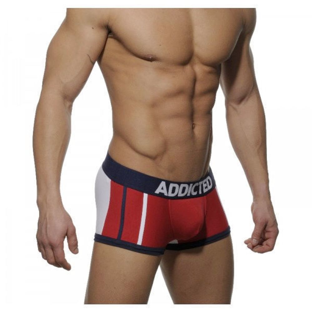 Мужские трусы боксеры красно-белые Seobean Addicted