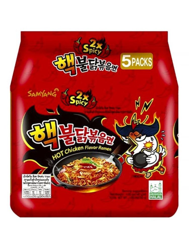 Лапша Samyang Острая курица 2xSpicy 140 г 5 шт