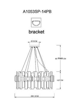 Подвесная люстра 14*G9 A1053SP-14PB медь Alya Arte Lamp