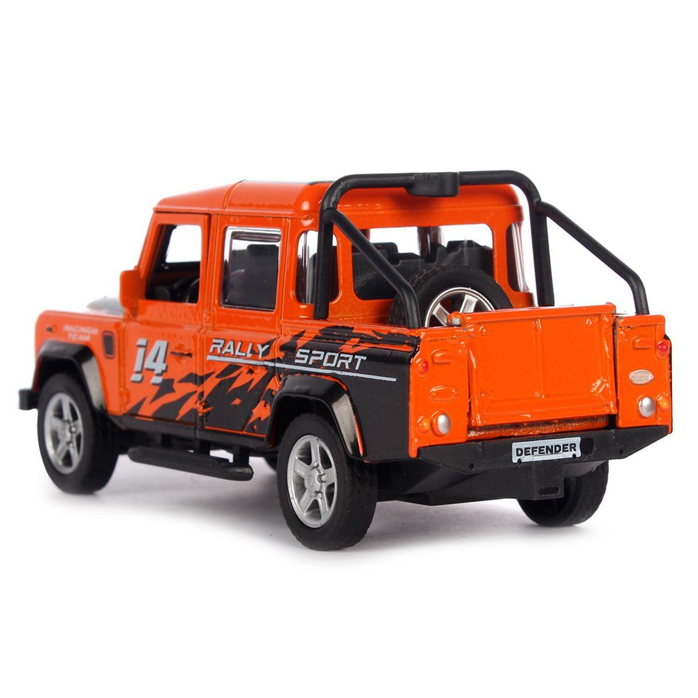Модель ин. мет. "Land Rover Defender Pickup Сафари" 12см, двери,багажн,коробкаDEFPICKUP-12 (Технопарк)