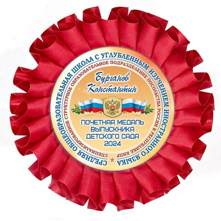 Наградная розетка именная. Арт. 33 6789