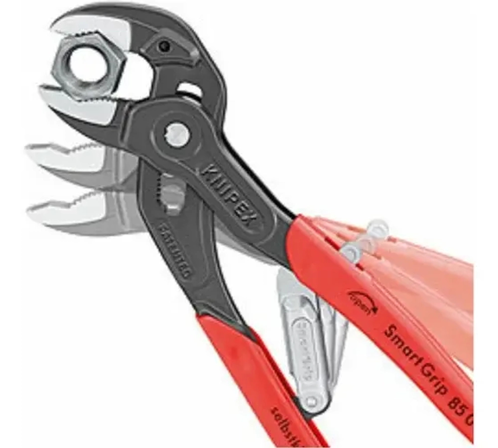 KNIPEX SmartGrip клещи переставные с автоустановкой, 32 мм (1 1/4"), под ключ 36 мм, 250 мм, чёрные, шт