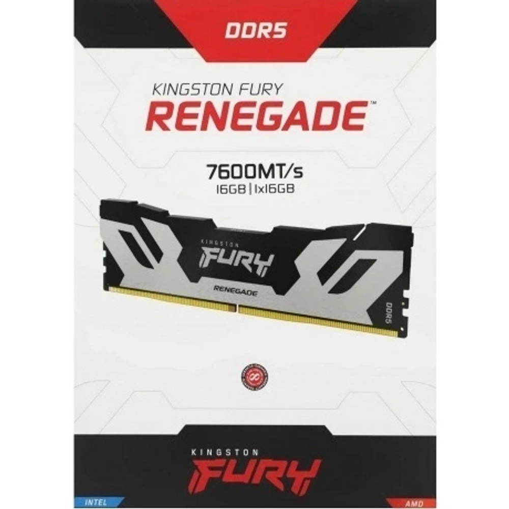 Оперативная память Kingston Fury Renegade Silver/Black 16GB DDR5 XMP (KF576C38RS-16)