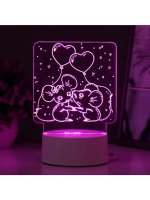 Светильник 3D ночник RISALUX «Мышата», LED RGB, от сети, 11.