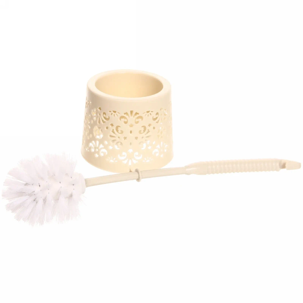 Ерш с низкой открытой подставкой «Узоры» бежевый 34 см 425-707