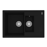 КУХОННАЯ МОЙКА ИЗ КВАРЦГРАНИТА LEMARK RAMZA 760 ЦВЕТ: АНТРАЦИТ (9910037)