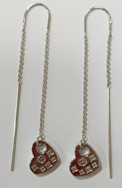 Серьги протяжки серебро Эстерелла