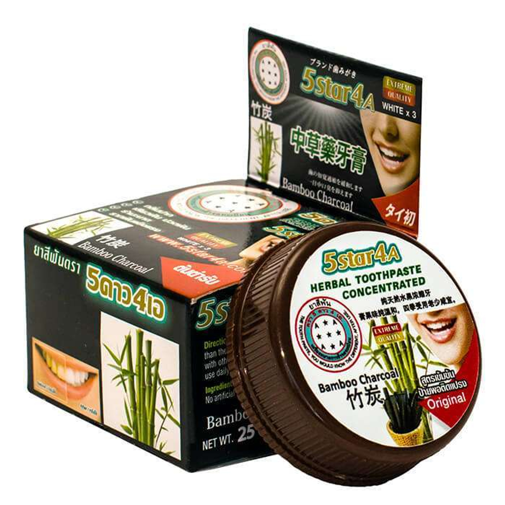 Зубная паста 5Star4a Herbal concentrated toothpaste bamboo charcoal