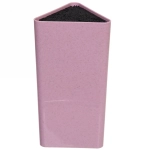 Подставка для ножей «Эко Лайф»" с черным наполнителем 22*10см треугольник розовая