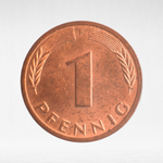 Germany, 1 Pfennig, 1980, (Stuttgart Mint - "F"), VF