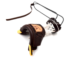 Комплект луз с выкатом RU-M4, скоба - латунь (лен, коричневая кожа, комбинированная) плетенка "Крест" с логотипом