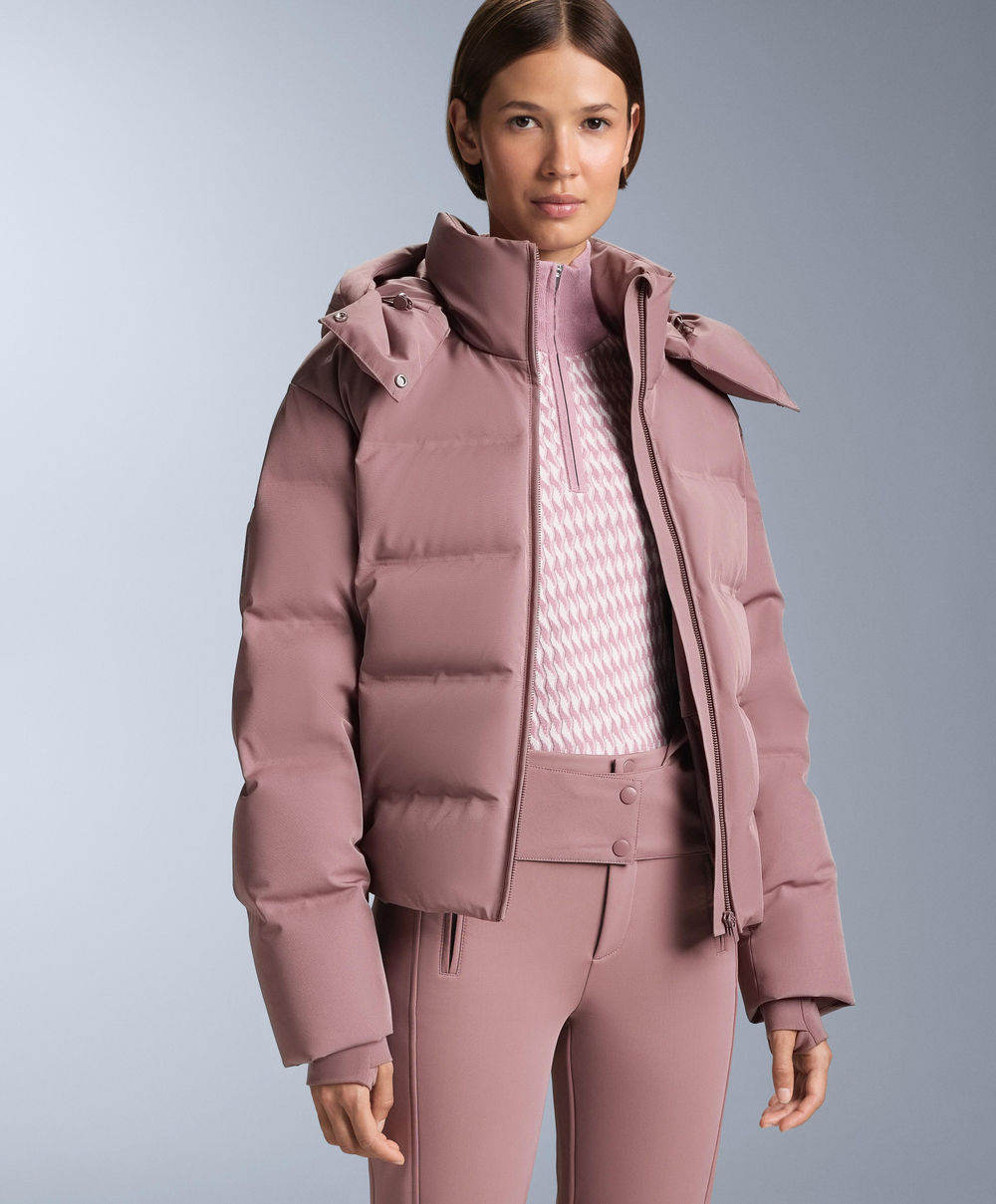 OYSHO Водонепроницаемая пуховая куртка Minardi Piume SKI, фиолетово-розовый