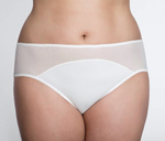 Трусики-слипы из микрофибры и полупрозрачной сетки (Размер: L) (Цвет: черный)