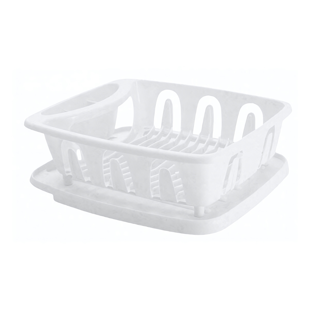 Сушилка для посуды "Verona" 360х310х125 мм с поддоном (белый)