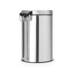 Ведро для мусора Brabantia матовая сталь 12л вид сзади