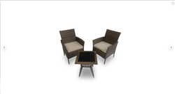 Комплект мебели из ротанга «VIRCINIYA BALCONY SET NEW» столик и 2 кресла — Brown