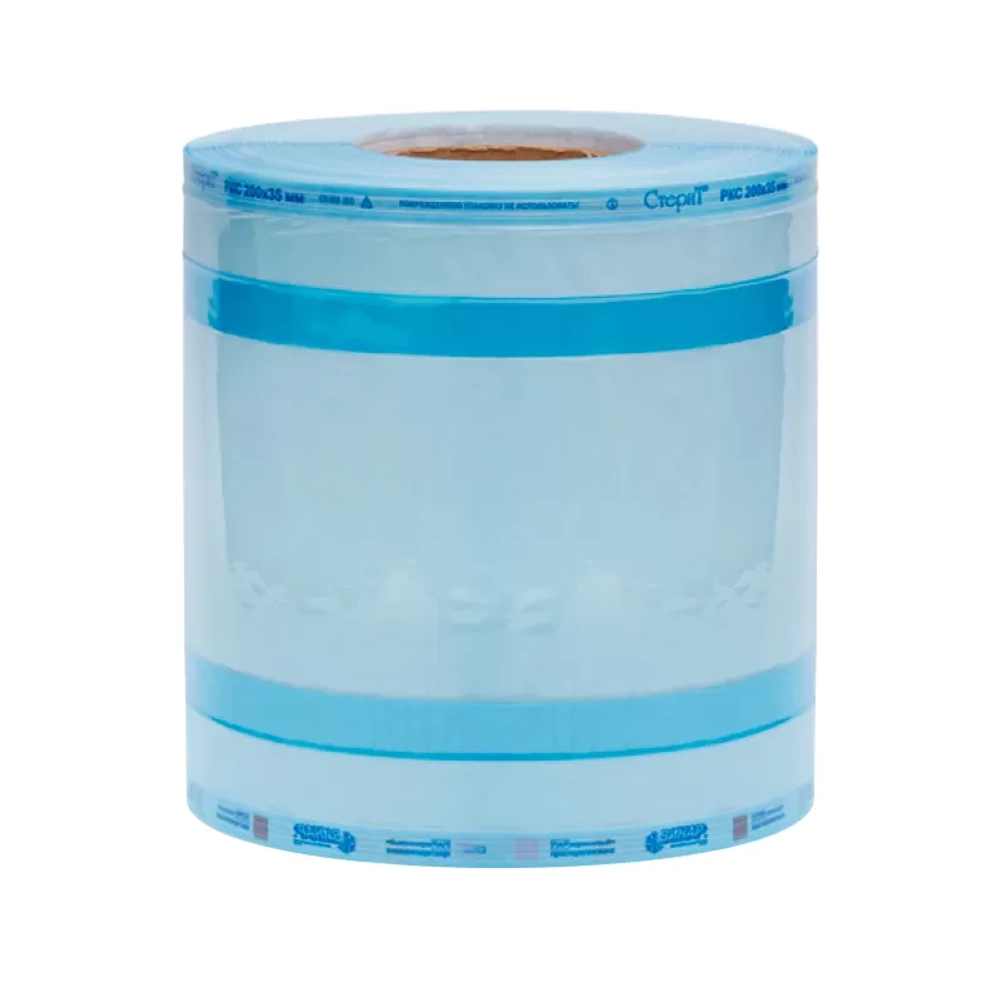 Рулон для стерилизации комбинированный со складкой Винар СтериТ 380х80 мм 100 м