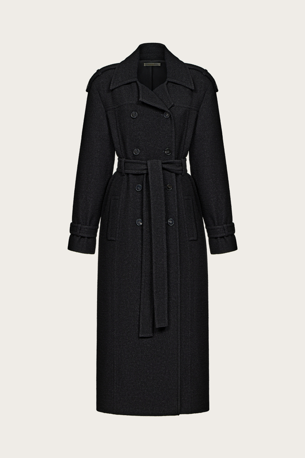 ТРЕНЧКОТ ИЗ ЧЕРНОЙ ШЕРСТИ