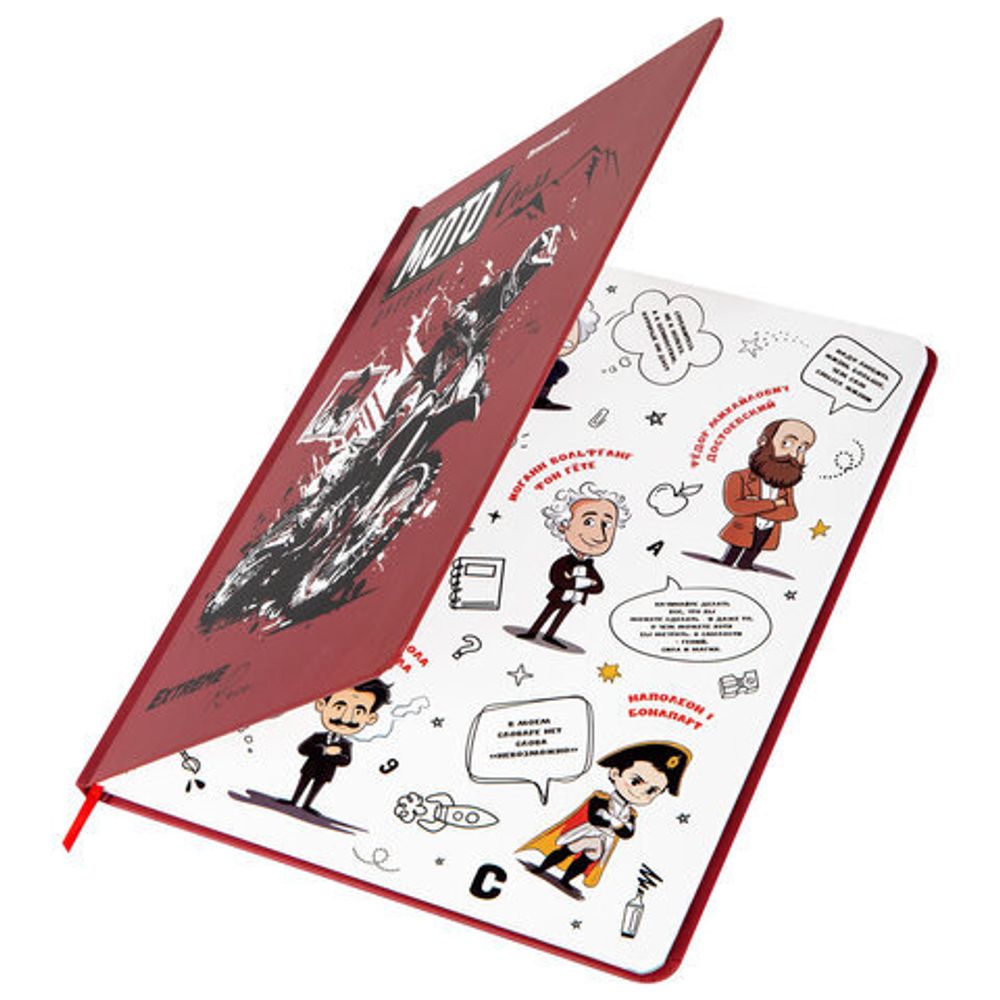 Дневник 1-11 класс 48 л., твердый, BRAUBERG, матовая ламинация, резинка, закладка-ляссе, с подсказом, "Мото", 107236