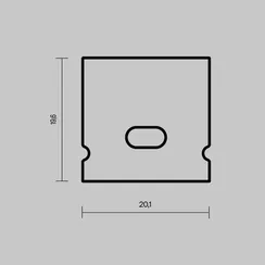 Комплект заглушек (для профиля 20x20) 2 шт., ALM-2020-EC 642072 Led Strip 642072