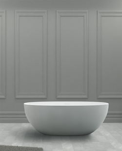 Ванна из искусственного камня ABBER Stein AS9624-1.5 белая матовая  150x72 см