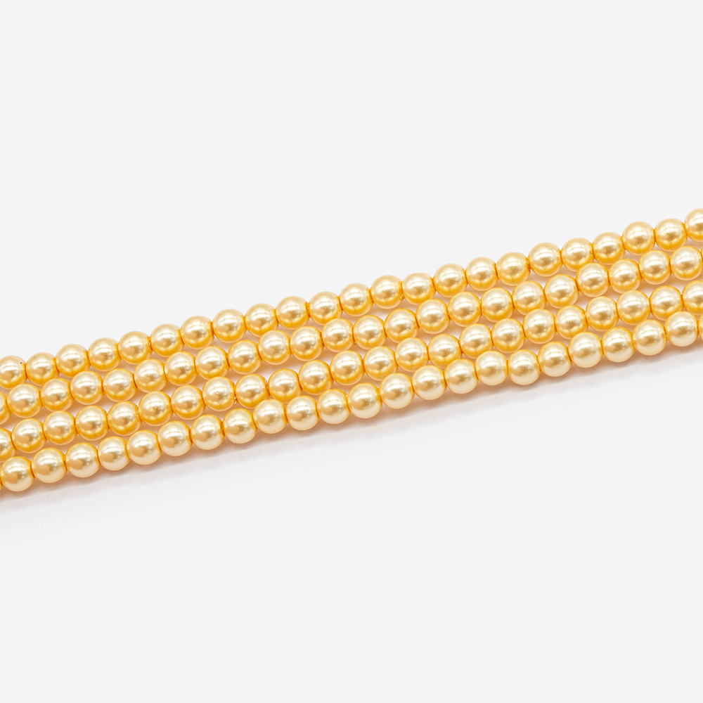 Хрустальный жемчуг, оттенок "Honeymoon", шар 3мм, улучшенное покрытие