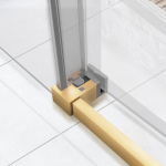 Душевой уголок Slim Soft VSR-1SS8015CLG, 1500*800, брашированное золото, стекло прозрачное