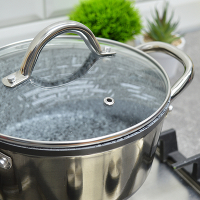 Кастрюля 4,3л с крышкой "MercuryHaus" MC-1774 Silver