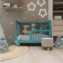 Кроватка детская Lillaland Lilla Aria с маятником Ocean Blue