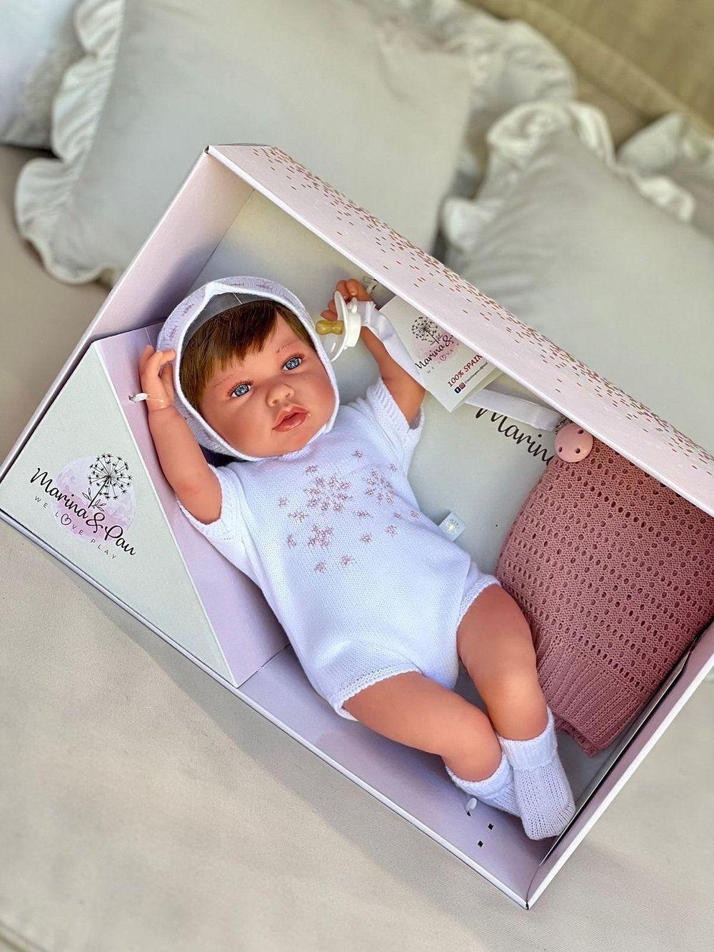 Кукла Реборн Marina and Pau 45cм Ane мягконабивная (M3033)