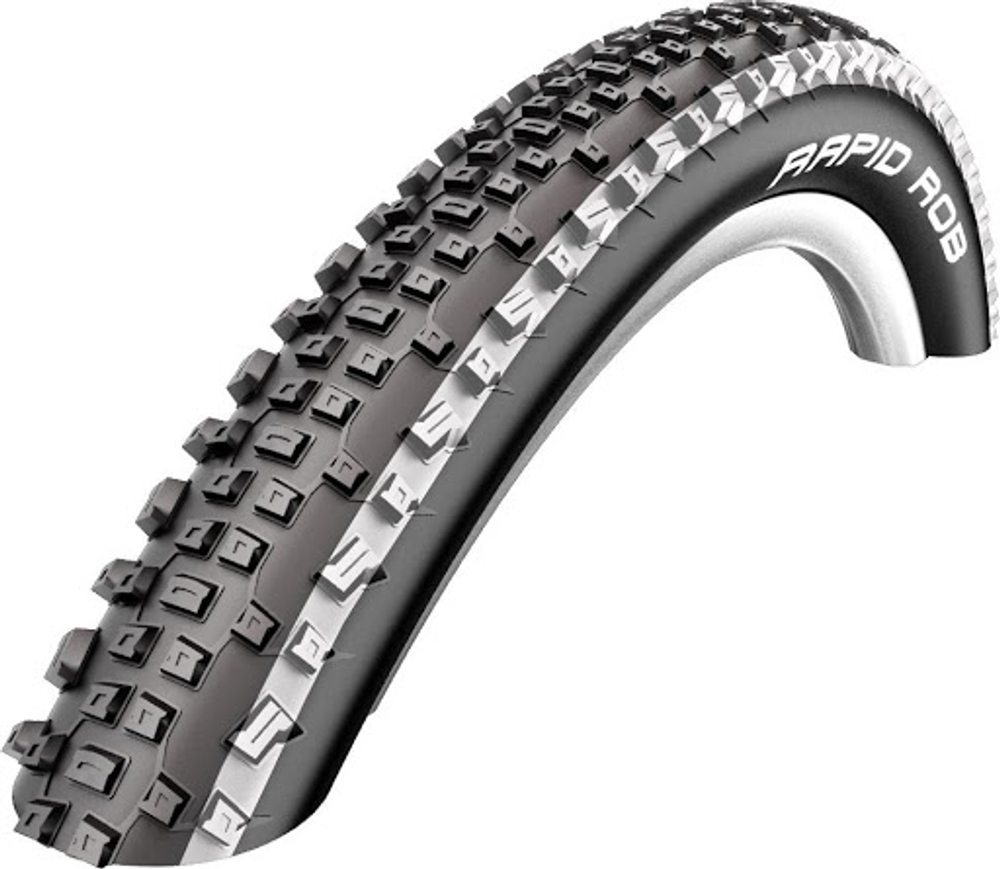 Покрышка 29x2.25 (57-622) 05-11101399 RAPID ROB K-Guard B/WS/B-SK HS425 SBC 50EPI черная с белой полосой SCHWALBE