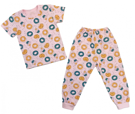 Пижама 638/14 пончики на розовом