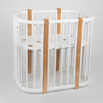 Кроватка детская Incanto Nuvola Lux (белый/бук) маятник поперечный