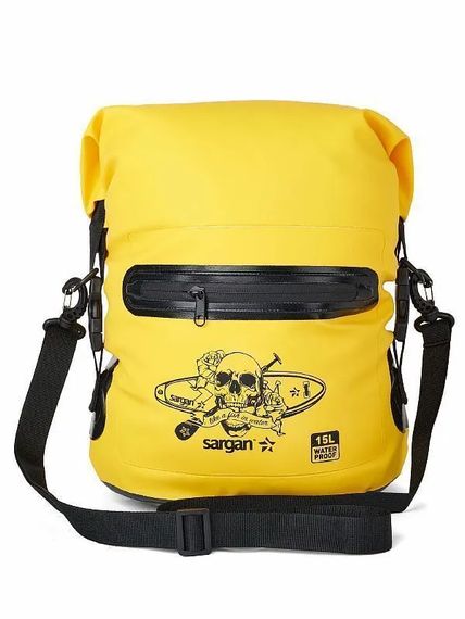 Гермосумка через плечо Sargan Скелетон-САП/Пляжка с доп.карманом 15 л желтый