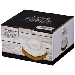 НАБОР ДЛЯ ЗАВТРАКА LEFARD "NATIVE" 2ПР.: ПОДСТАВКА Д/ЯЙЦА + СОЛОНКА 10*9,5 СМ В=4,5 СМ (КОР=54НАБ.)