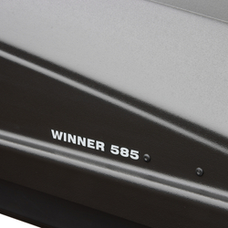 Автобокс на крышу автомобиля "Winner585" двусторонее открывание (черный дастинг) / Евродеталь