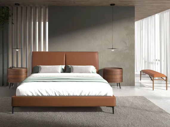 Банкетка 5112/BS19033 из коринчевой экокожи