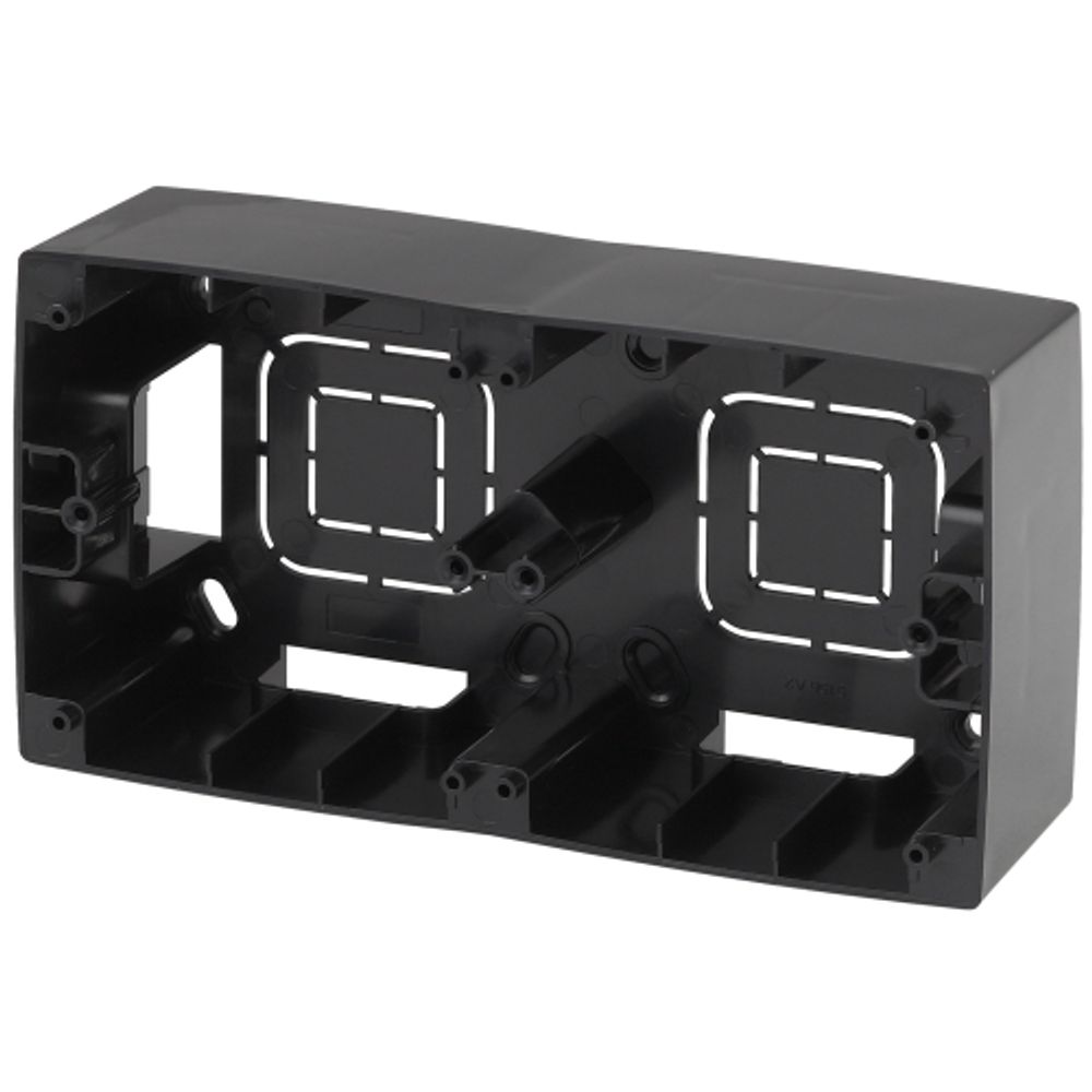 12-6102-06 ЭРА Коробка наклад. монтажа 2 поста, Эра12, чёрный | 