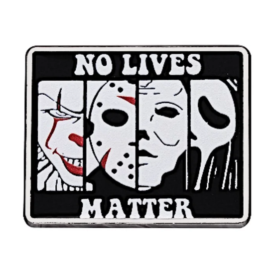 Значок металлический  Никакая жизнь не имеет значения, 2х3см