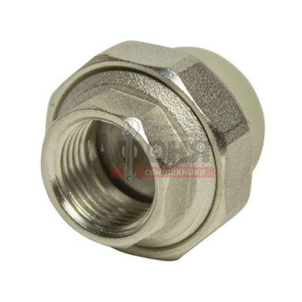 Муфта комб. разъемная, вн 20х1/2'' VRT® СЕРЫЙ (Россия)