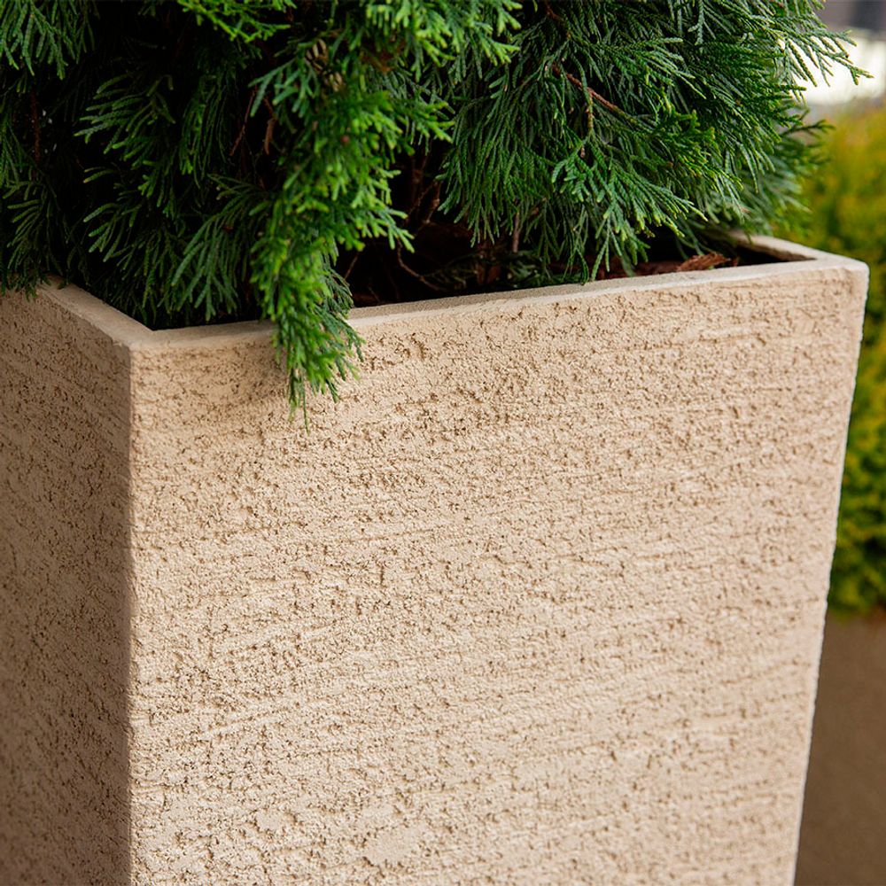 Кашпо CUBE EROSIA YELLOW 50 x 50 x 50